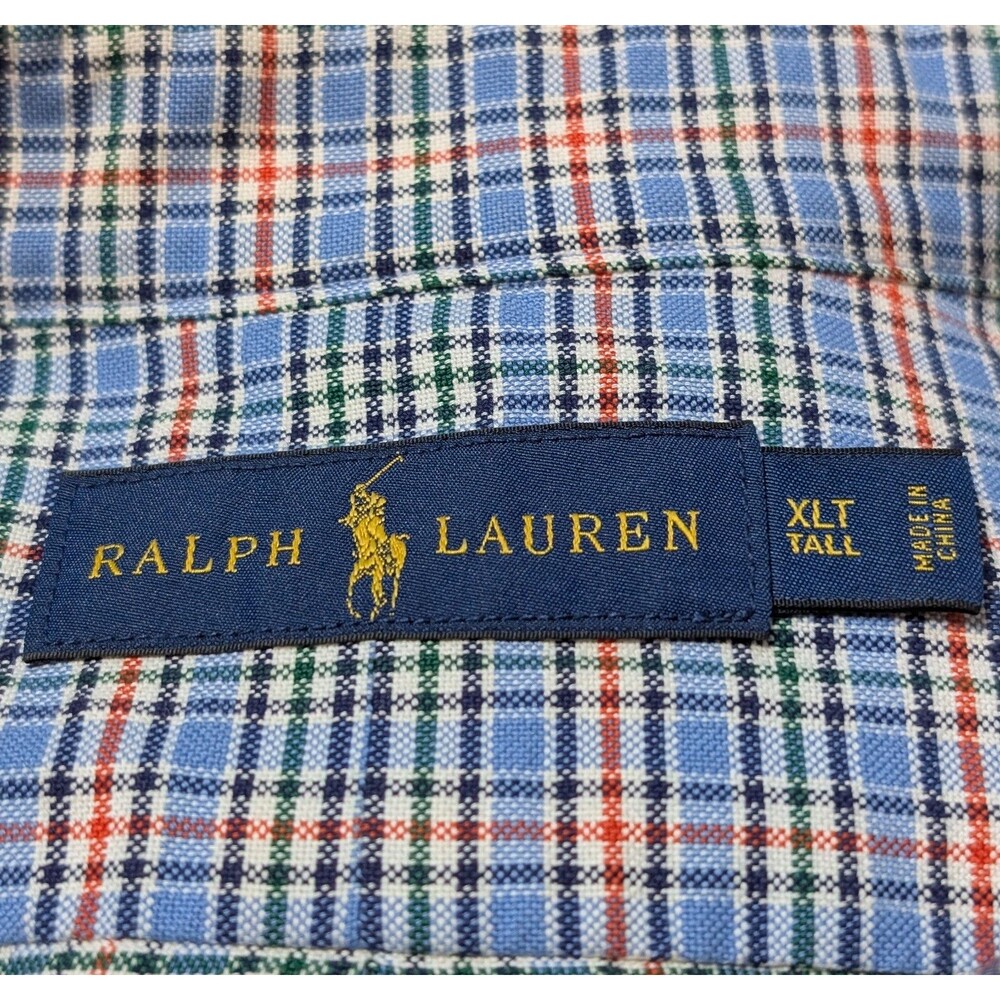 Ralph Lauren Size XLT Tall Button Down Shirt Multicolor Plaid Long Sleeve - Picture 5 of 8